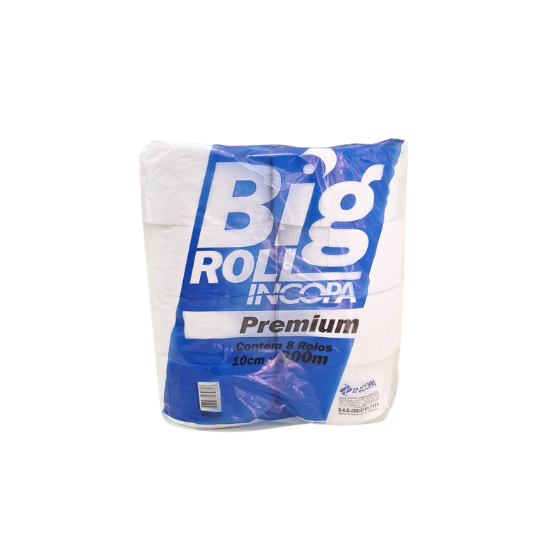 Papel Higiênico Rolo 300 metros Premium - 8 rolos por Pacote