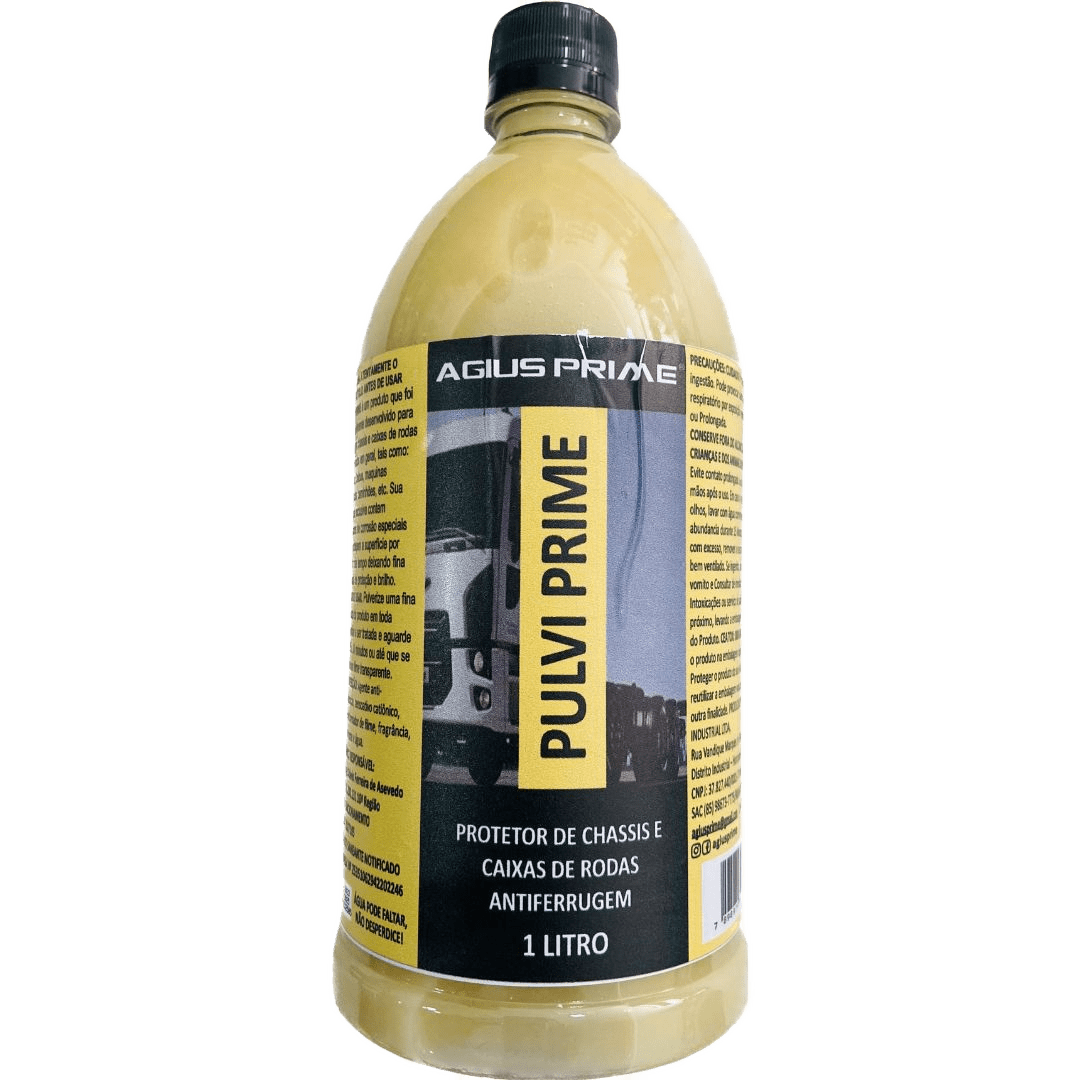 Pulvi Prime - Protetor de chassis e caixas de rodas antiferrugem - Agius Prime - 1 Litro